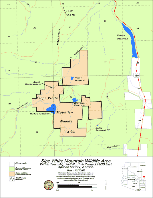Sipe White Mountain Wildlife Area map (image)